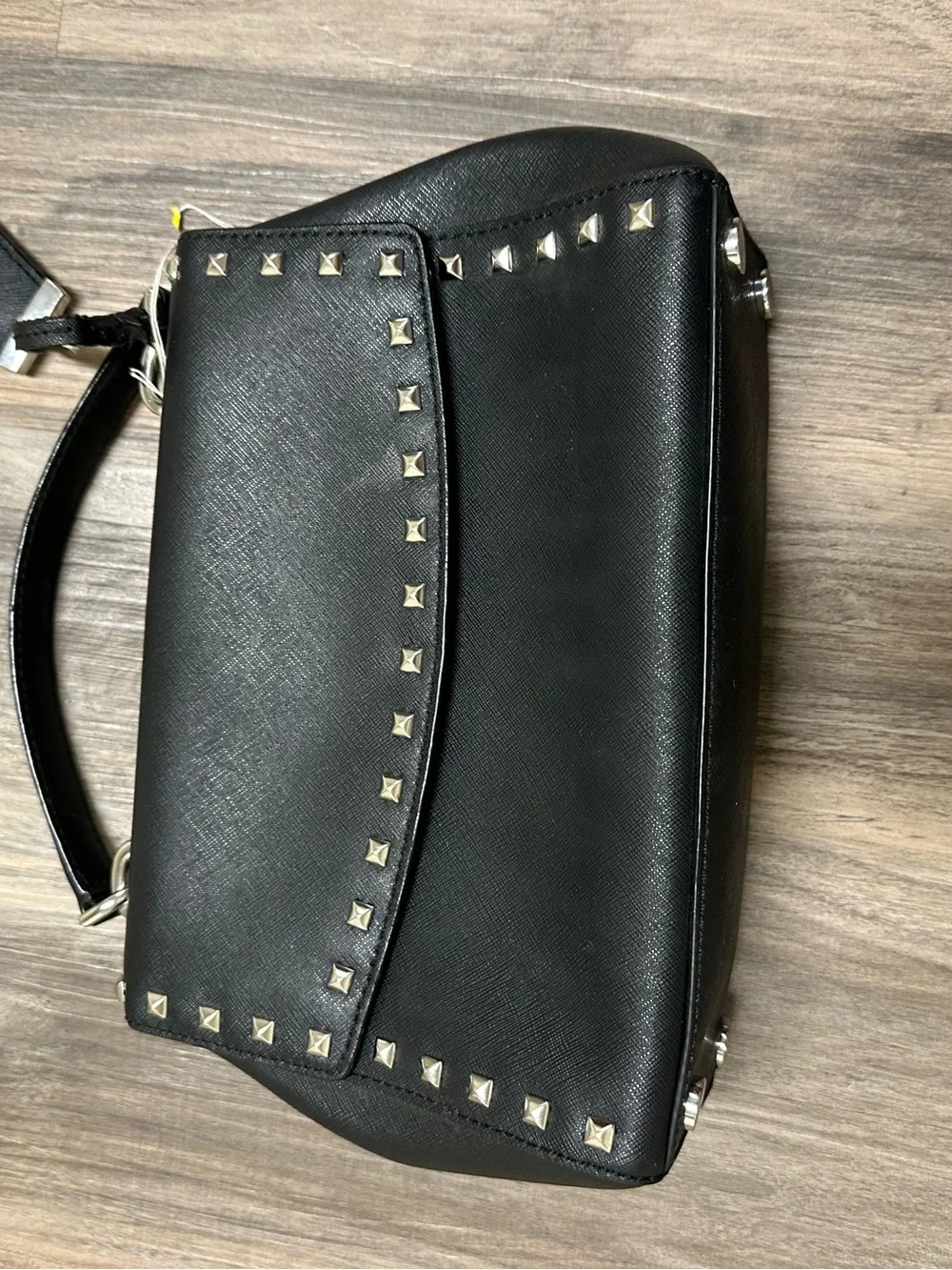Michael Kors Ava Black Studded Satchel